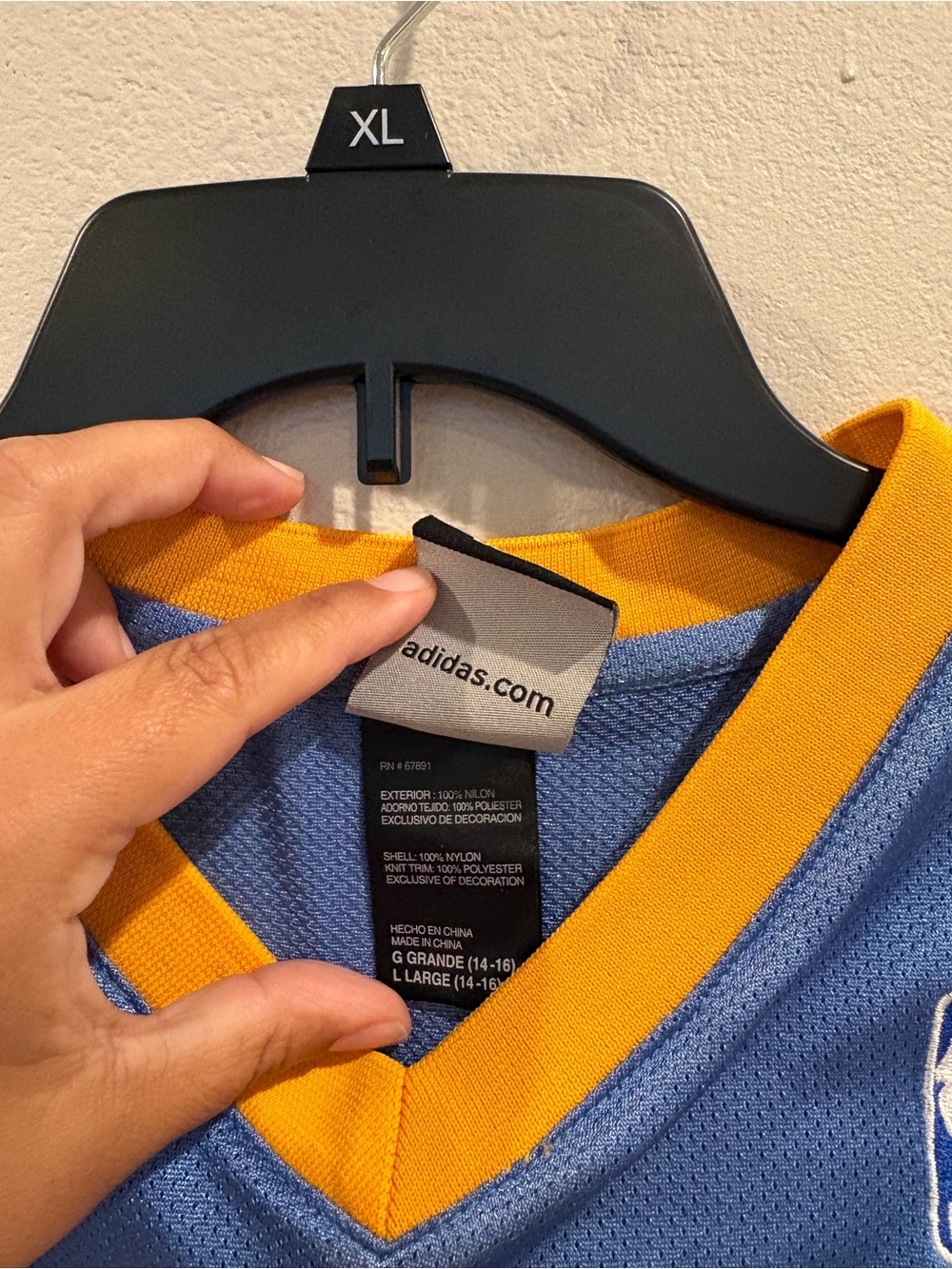 Vintage Adidas NBA Denver Nuggets Allen Iverson #3 Basketball Jersey Kids Sz Lrg - Picture 7 of 12